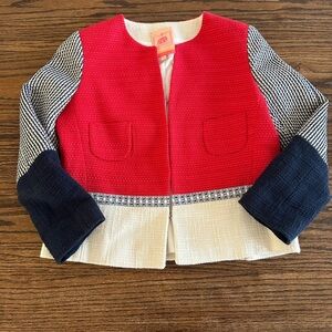 Vilagallo Women’s Jacket Red White and Blue Size 40 Medium